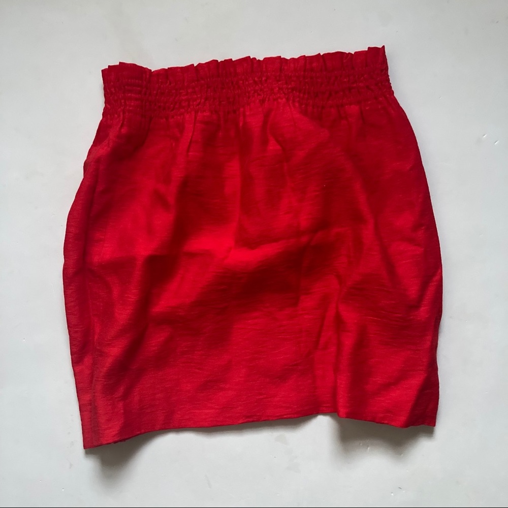 J.Crew Red Elastic Waist Skirt